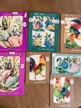 Meyercord Vintage Bird Decal Set - Multi-Color